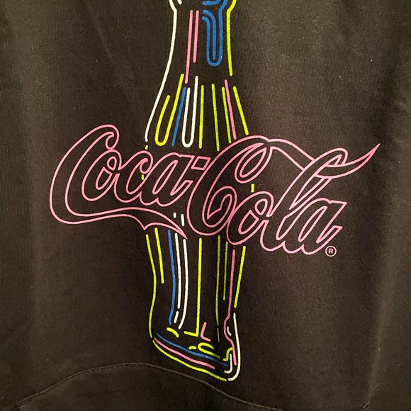 Gifted❗️Coca Cola, Black Graphic Sweatshirt, NWT - Picture 2 of 4